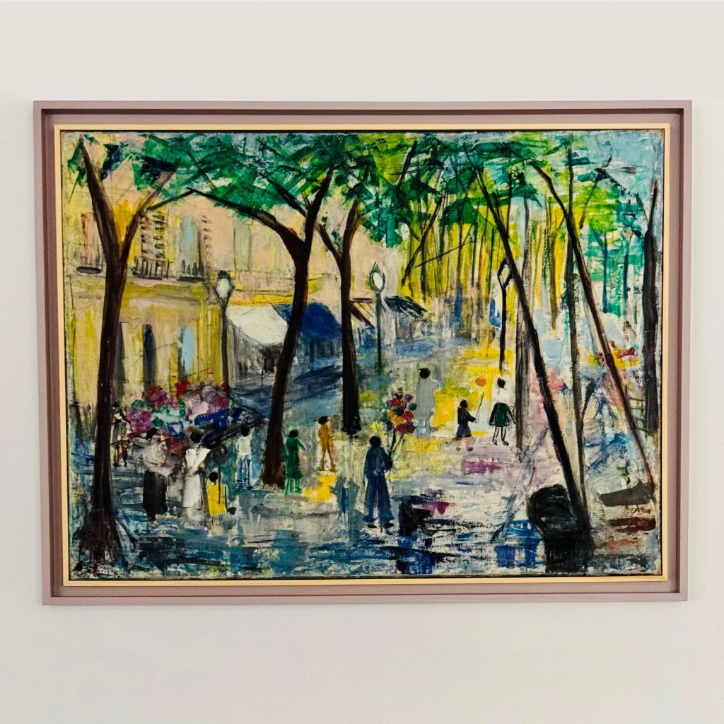 A Signed vintage French oil painting