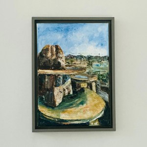 Jersey coast line, oil on canvas, 40cm x 29cm