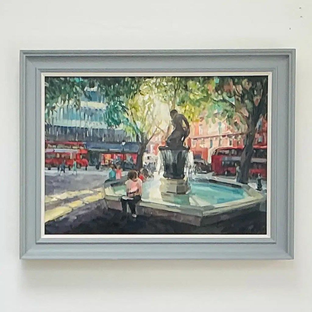 Olga Brown, Sloane Square, 40x50cm, oil on canvas 