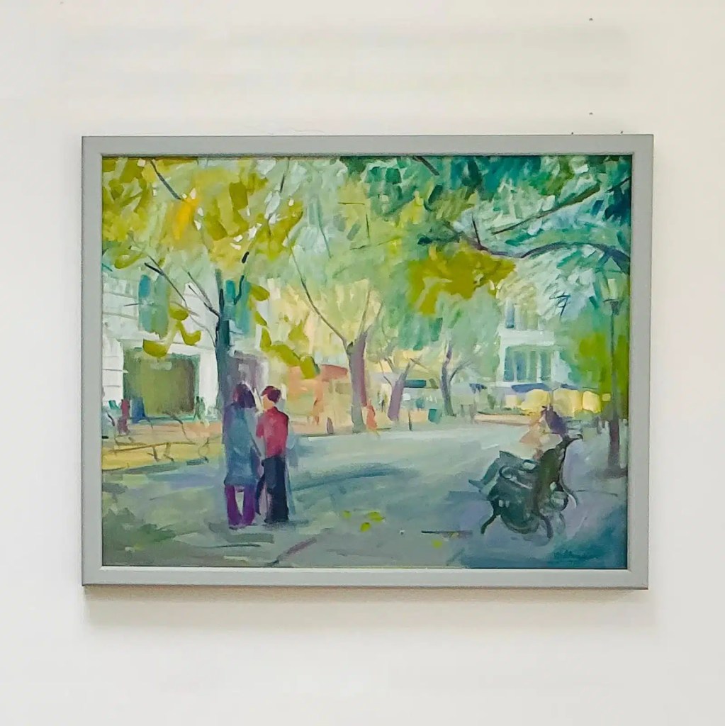 Olga Brown, Sloane Square, oil on canvas, 56x74cm